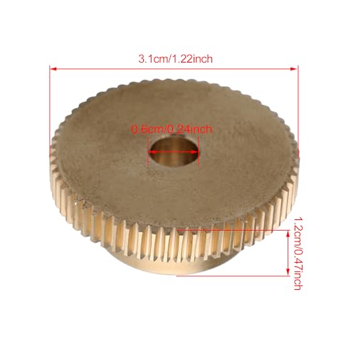 Image of 0.5 Modulus Brass Metal Speed Reducer with 60 T Wheel 5mm Bore Gear Shaft