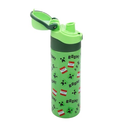 Image of Minecraft Boom Green 24 Oz Stainless Steel Water Bottle