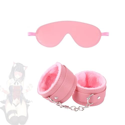 Lot de 2 accessoires de jeu en peluche en cuir rose