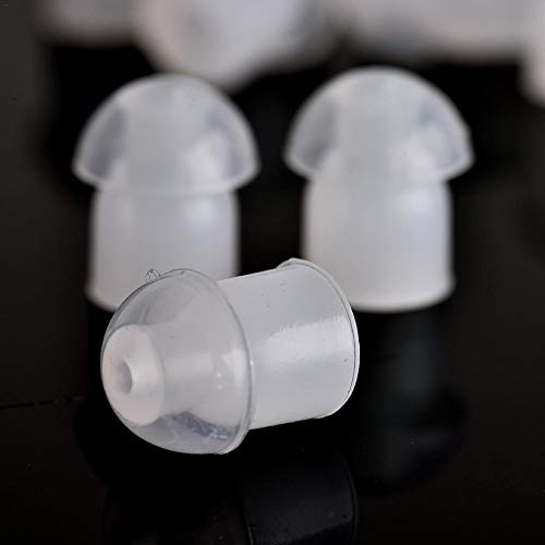 Juman634 Conducto de Aire Cabeza de audífono Transparente Cabeza de champiñón Audífono Auricular de Silicona Estilo de Tubo Auriculares Auricular para acústico 10pcs Cover