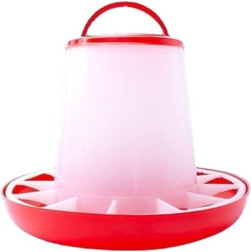 Rosoy フィーダー、自動フィーダー、家禽飼料バケツ、飼料コンテナ、給餌鶏トラフ、フィーダー、ひよこ給餌ラック、プラスチックポータブル、鶏鳥の餌鶏プラスチック製の簡単にきれいなハンドル/鶏の聖なる鶏の飲料水アヒル、ガチョウ、水飲み場、鶏、トラフ、水族館、