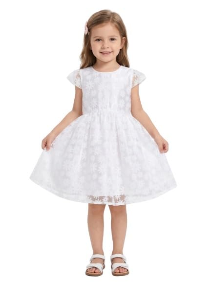 Image of Funshine Girls Spring Summer Casual Dress for Kids | Soft Breathable Comfortable Everyday Wear for Play School Outings Birthday Parties & Family Occasions | Stylish Lightweight Trendy Outfit