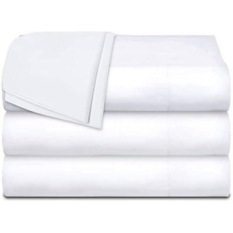 White Classic Twin Flat Sheets 3 Pack Cover