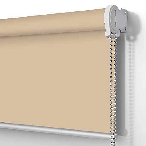 Blackout Window Blinds Roller Shades, Stone Color Custom Window Shades Elegant Window Roller Shades, Energy Saving UV Protection Roller Window Blinds for Home, Windows, Doors, French Doors