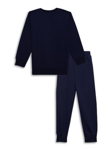 Image of Mack Jonney Printed Round Neck Cotton Fleece Tracksuit Co-Ord Set for Kids-MACK38380