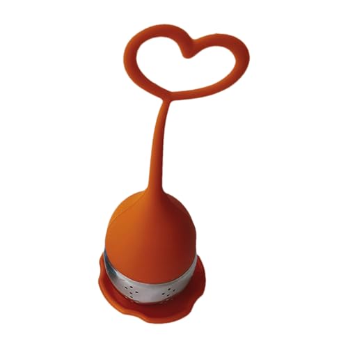 茶葉注入器 - 1.5x1.5x5.9インチのハート型ティーストレーナー、ステンレススチールティーフィルター、再利用可能なメッシュルーズリーフスティーパー |マグカップ醸造、オフィス、家庭用のポータブルかわいいティーポットアクセサリー