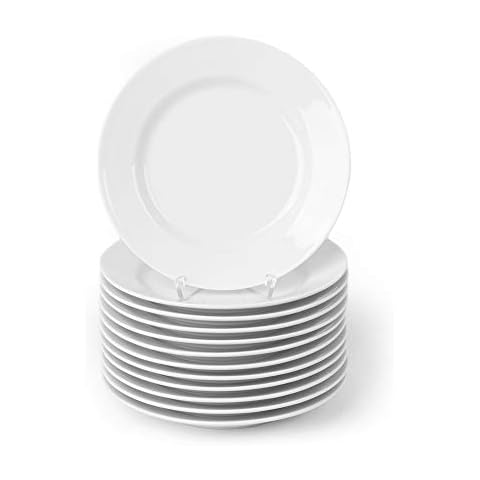 12er Angebots-Set Dessertteller 20 cm "Basic Porzellan" Cover