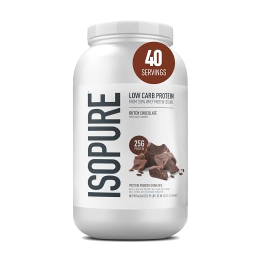 Isopure Dutch Chocolate Whey Isolate Protein Powder with Vitamin C & Zinc for Immune Support, 25g Protein, Low Carb & Keto Friendly, 41 Servings, 3 Pounds (Pack of 1) (Packaging May Vary)