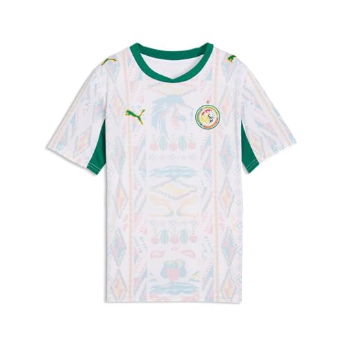 PUMA Unisex-Child Senegal FA Home Jersey Replica White-Wild Green SS26