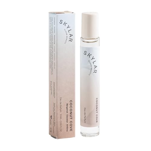 Skylar Coconut Cove Eau de Parfum - Hypoallergenic & Clean Perfume for Women & Men, Vegan & Safe for Sensitive Skin-Fruity Fresh Perfume with Notes of Bergamot, Coconut & Ambrox - 10mL /0.33 Fl oz