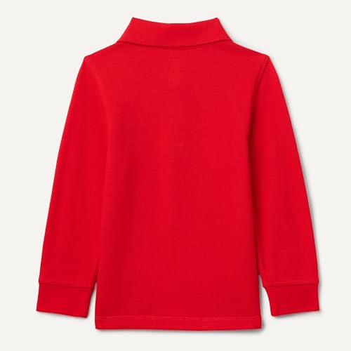 Image of Amazon Essentials Boys and Toddlers' Long-Sleeve Pique Polo Shirts for School Uniform, Multipacks