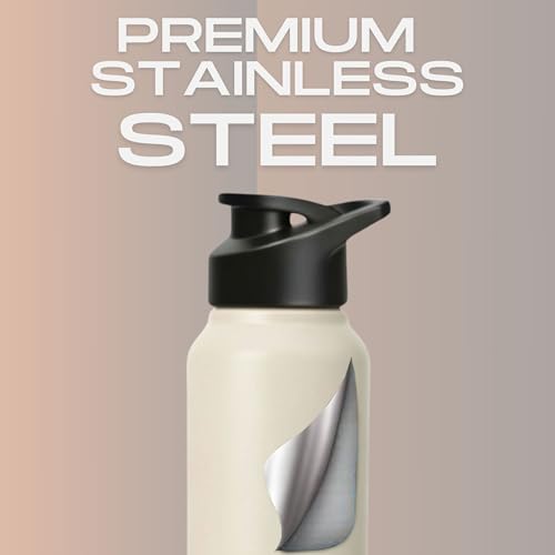 Image of Speedex Stainless Steel Water Bottle 1 Ltr, Leak Proof Sipper Cap, BIS Approved 1000 ml Metal Bottle For Daily, Office, School, Gym, Travel Use for Men, Women, Kids, Adults, Peach Orange, Set of 3