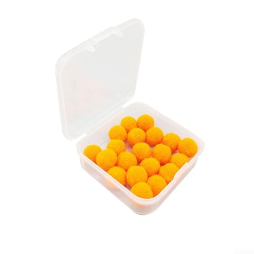 Pelotas de pesca con cebo 20/100 piezas de juguetes flotantes diseñados para entusiastas de la pesca con mosca (20 piezas naranja)