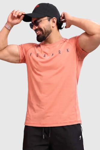 Image of FUAARK Men's Round Neck Slim fit Gym & Active wear Sports T-Shirt for Workout & Casual Wear