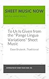 Sheet Music Now