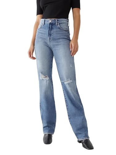 True Religion Women's High Rise Relaxed Straight Leg Jean3