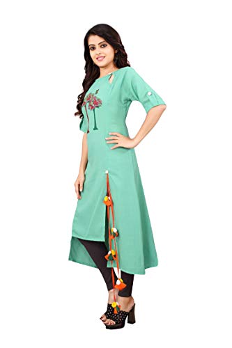 Image of Leriya Fashion Women's Cotton Anarkali Kurta