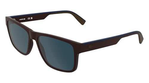 Lacoste Mens Sunglasses L6076S - Matte Burgungy with Solid Blue Lens