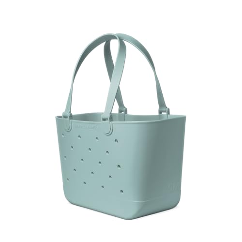 Simple Modern Large Beach Bag | Waterproof Getaway Rubber Tote with Zipper Pocket for Travel, Pool, Boat, Groceries, Sports | Sea Glass Sage - Image 5
