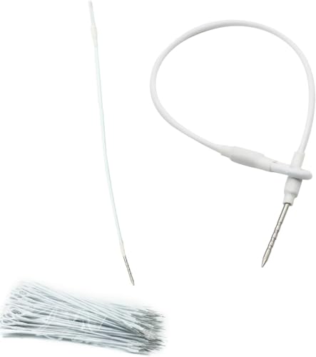 100pcs Security Tags Lanyard Wire Loop for Security Tag, Mini Tag EAS Loss Prevention Antishoplifting Systems Length 6.7” Anti-Theft Rope