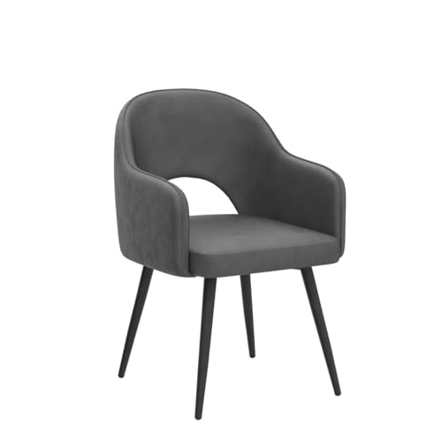 chairus Velvet Dining Chairs Set of 2 Upholstered Side Chairs Modern 360° Swivel Armchair Accent Chair for Home Office Living Room (Gray-2(Velvet))