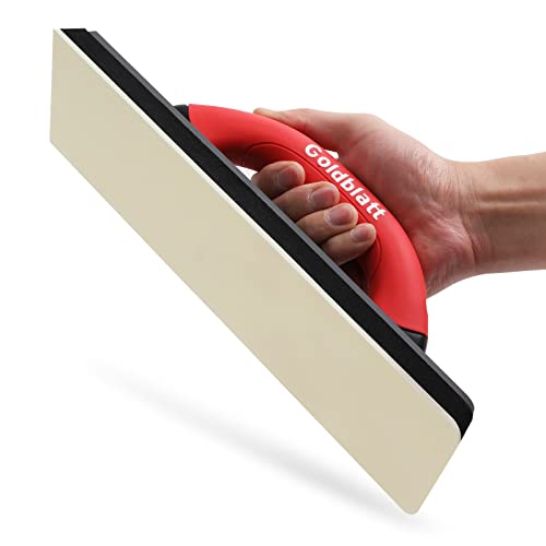 Goldblatt 4" x 12" Grout Float with 3 Pack Sponges for Grout Cleaning - Molded Rubber Grout Float, Floor & Tile Grout Tools with Soft-Grip Handle for Masonry, Drywall, Concrete, Stucco