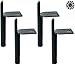 DUQZ 4 Stück Ersatz Möbelfüße Schwarz Metall, 6" / 15cm Tv Lowboard Möbelfüsse DIY Möbel Füße Tischbeine Schrankfüße Bett für Stühle Schrank und Sofa Möbelbeine