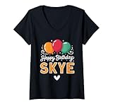 Photo Gallery donna buon compleanno dicendo skye maglietta con collo a v Photo Gallery donna buon compleanno dicendo skye maglietta con collo a v