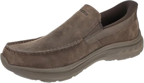 Skechers USA Men's Men's Pollard-Osgood Moc Toe, Cocoa, 9.5