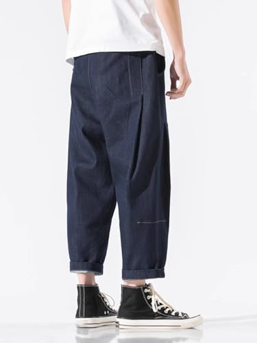 LIXINGHEITANG Jeans Mens Summer Thin Style and Loose Pants Large Size Straight Casual2