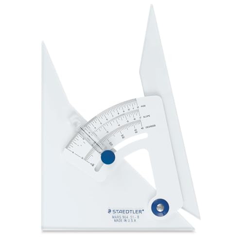 Staedtler Mars Triangles réglables avec rapporteur intégré et bord biseauté anti-taches