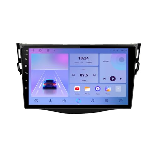 for Toyota RAV4 2005-2013 Android 12 Car Stereo with Wireless Carplay/Android Auto WiFi 2+32G 4 Core GPS Navigation Radio Player 9\'\' HD Touch Screen Audio Backup Camera Multimedia Head Unit