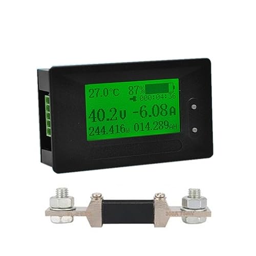 DC 8-200V 500A 電圧計電流計車のバッテリーテスター電量計容量電気電圧パワーメーターモニター(300A With Shunt)