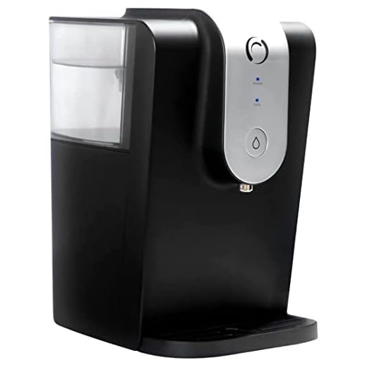 Enfriador de Agua filtrada y Dispensador de Agua de encimera, Capacidad de 8.2 litros, con 1 Cartucho de Filtro de Agua Evolve + de 30 días, Color Negro/Plateado, Talla Única