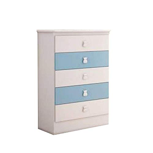 Quarto de Bebê Completo MadeiraMadeira com Cômoda e Guarda Roupa 376992 Azul/Branco
