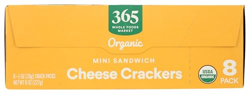 Image of 365 by Whole Foods Market, Organic Mini Cheese Sandwich Crackers 8 Count, 1 Ounce