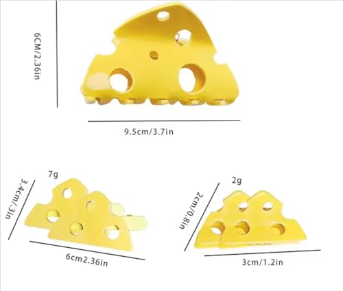 Pinza para el pelo de acetato de queso para sujetar melenas largas sin tirones ni caídas 2