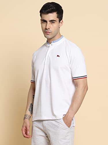 Image of Dennis Lingo Men's Cotton Slim Fit Mandarin T-Shirt