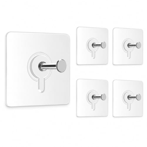 Image of CERLINK Photo Frame Hooks for Wall Without Drilling,Self Adhesive Hooks for Wall Heavy Duty Strong Nail Free for Hanging Photo Frame (Pack 5)