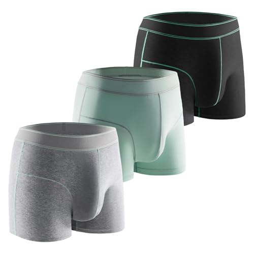 Carer Pack de 3 Bóxers Hombre de Incontinencia de Algodón Ligeros y Reutilizables, Ropa Interior Incontinencia con Almohadilla Absorbente de 100 ml para Pérdidas de Orina Talla S
