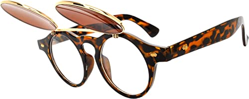 Image of OWL Steampunk Vintage Retro Round Circle Gothic Hippie Colored Plastic Frame Sunglasses Colored Lens