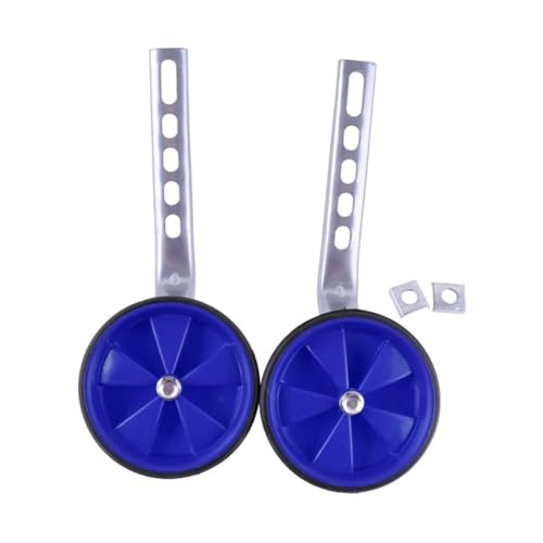 Kit de rueda de entrenamiento azul para bicicleta - ruedas robustas de fácil montaje para estabilidad y balance para niños y principiantes miniatura 1