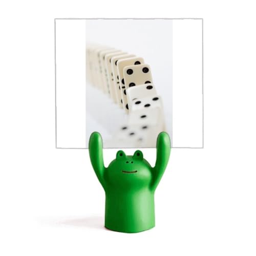 Support de photo grenouille et mini domino Pai Gow de collection