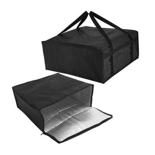 Wakauto 2pcs Insulated Cooler Bag Pizza Warmer Takeout Bag Small Catering Thermal Insulation for Seafood Pizzas Food Warming