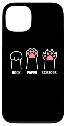 ロックペーパーはさみ ハンドゲーム かわいい 足 面白い 猫 内向的 スマホケース iPhone 13 用