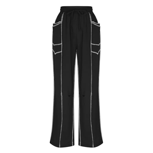 Womens Barrel Pants Lightweight Travel Pants Drawstring Wide Leg Sweatpants Baggy Lounge Pant Casual Beach Palazzo Trousers4