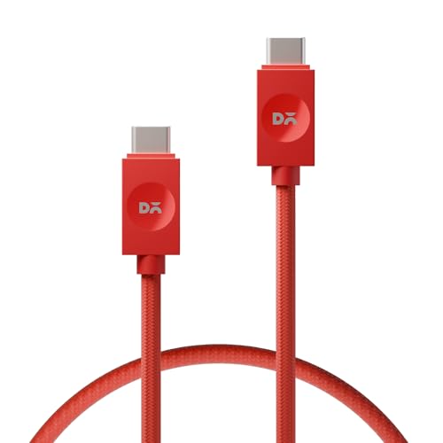 Image of DailyObjects POP 100W Kevlar Core Magnetic Charging Cable | USB Type-C| Fast Charging, 480Mbps Data Transfer | Compatible with Android & iOS Smartphones, Earphones, Tablet /Ipads, Macbook - Red