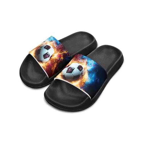 Jeiento Basketball Slides for Boy Non Slip Quick Drying Shower Shoes Comfy House Slippers Open Toe Garden Shoes