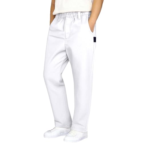 Boys' Athletic Fit School Pants Stretch Jogger Style Slacks with Adjustable Waist and Cuffs Side Pockets2