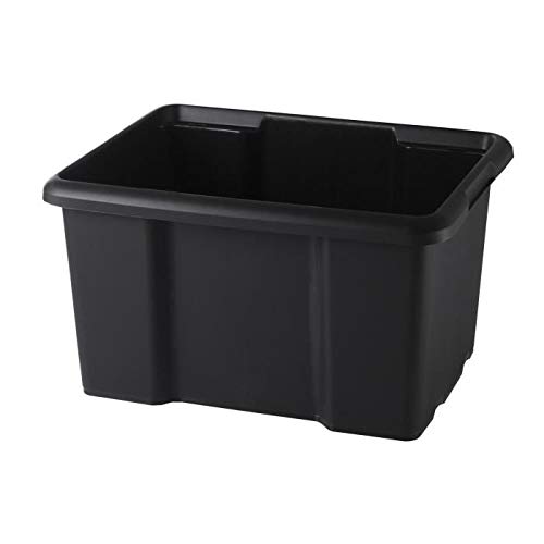 SUNDIS | Bac de rangement empilable et superposable - Contenance 45 Litres - Noir - Fabriqué à partir de 100% de matière recyclée - 4005003